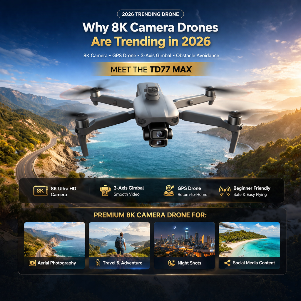 Why 8K Camera Drones Are Trending in 2026 — Meet the TD77 MAX
