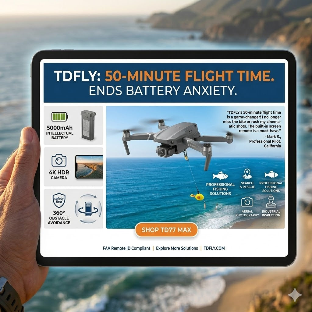 50-Minute Flight Time: How TDFLY Finally Ends "Battery Anxiety" for Drone Pilots