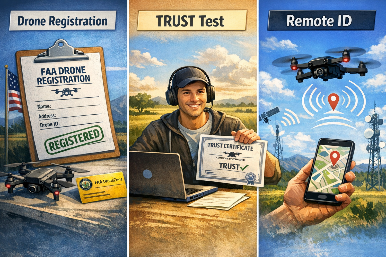 Drone Registration, TRUST, and Remote ID: A Simple Guide